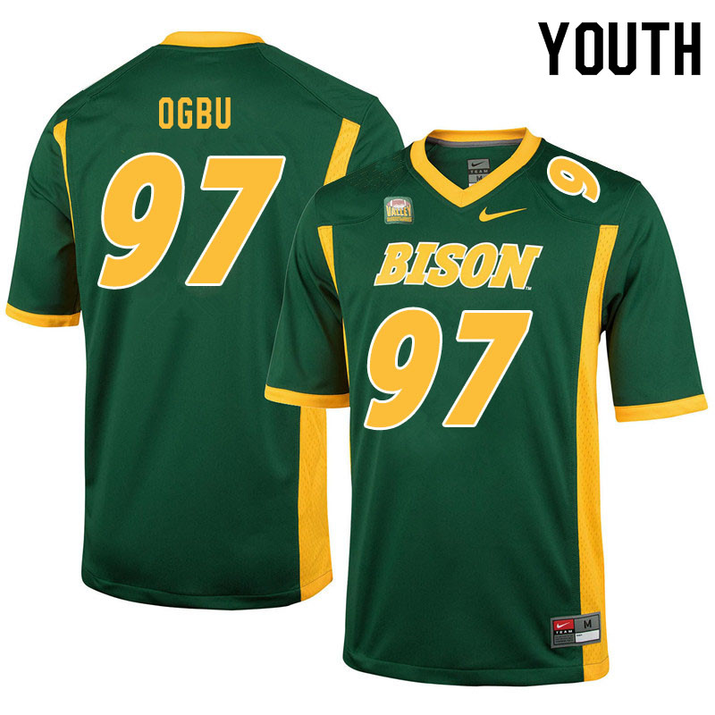 Youth #97 Bartholomew Ogbu North Dakota State Bison College Football Jerseys Sale-Green - Click Image to Close